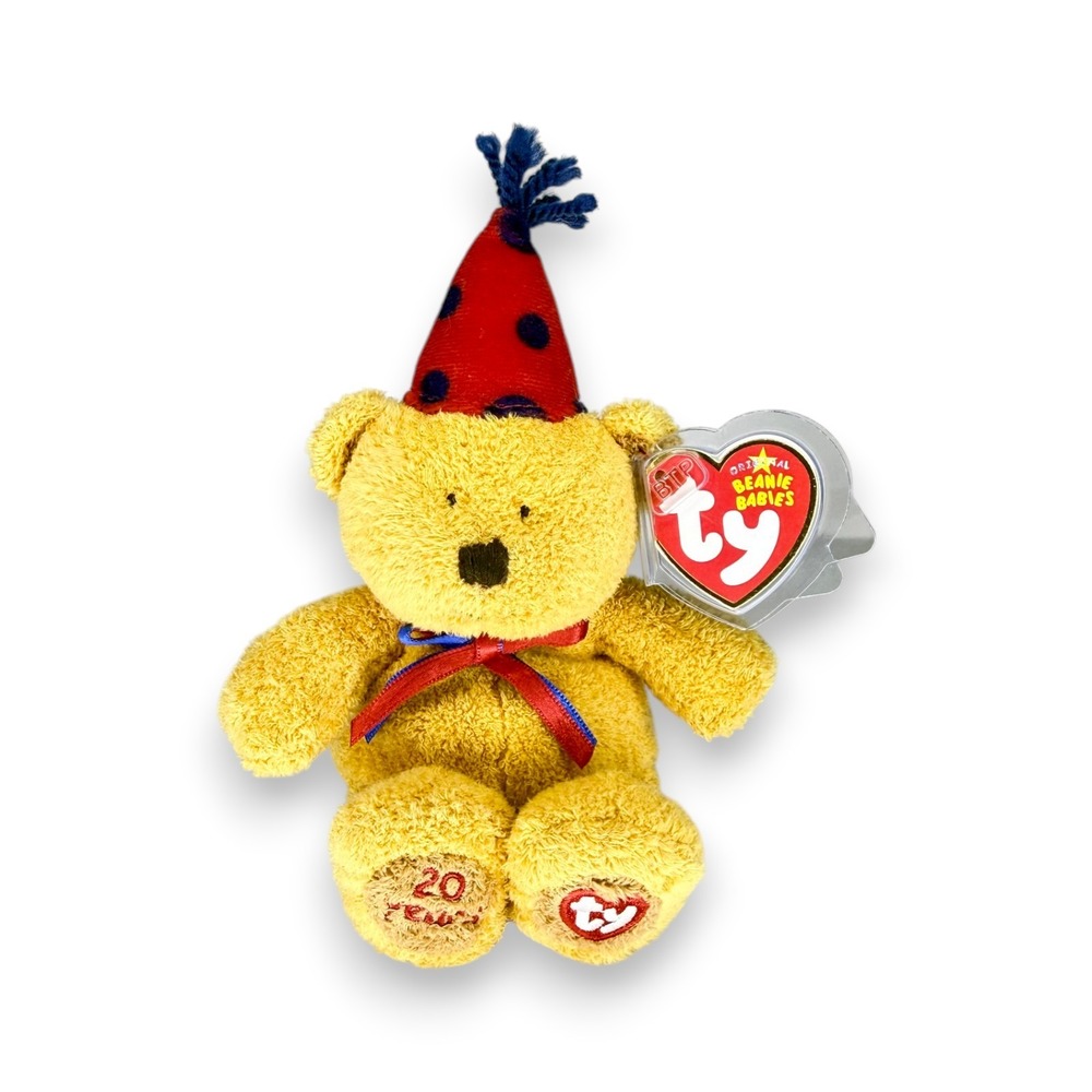 Fun the Bear | 20 Years of Ty Celebration | Mint Heart Tag TY Beanie Baby